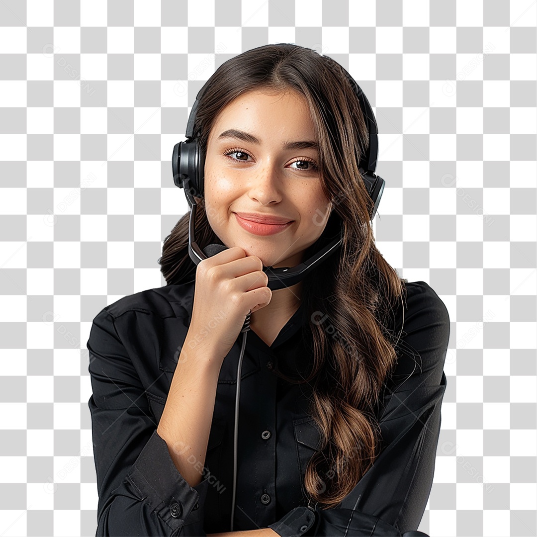 Atendente Telemarketing PNG Transparente