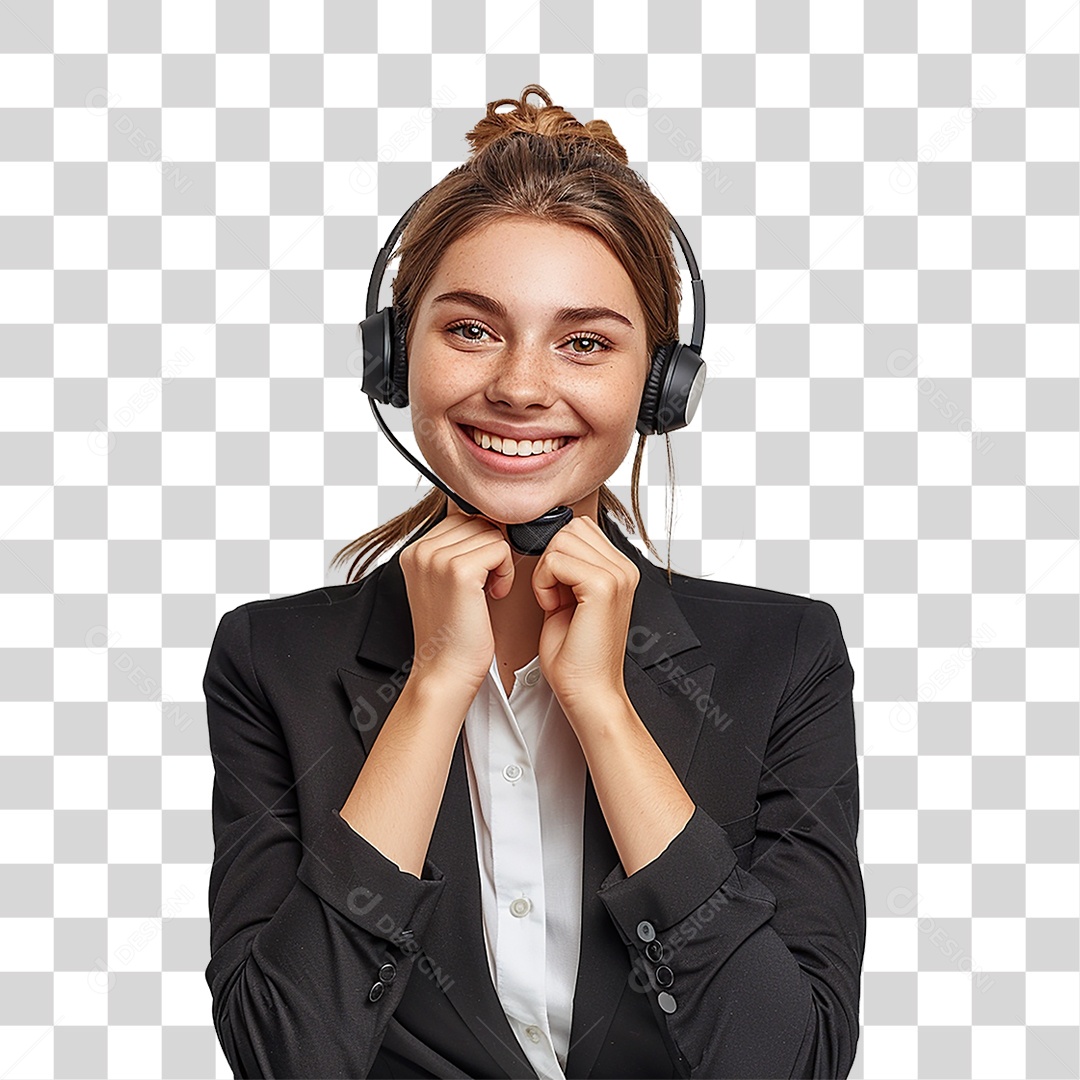 Atendente Telemarketing PNG Transparente