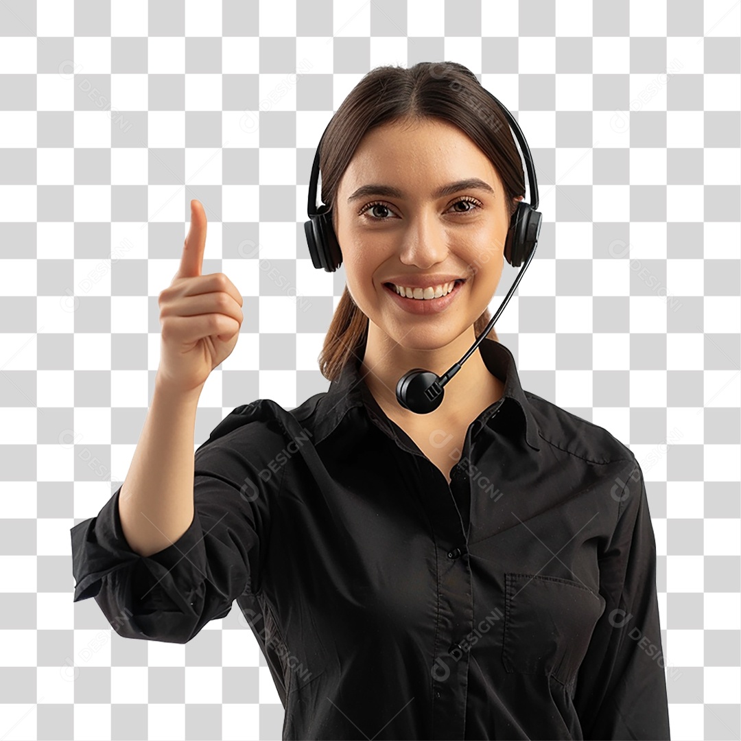 Atendente Telemarketing PNG Transparente