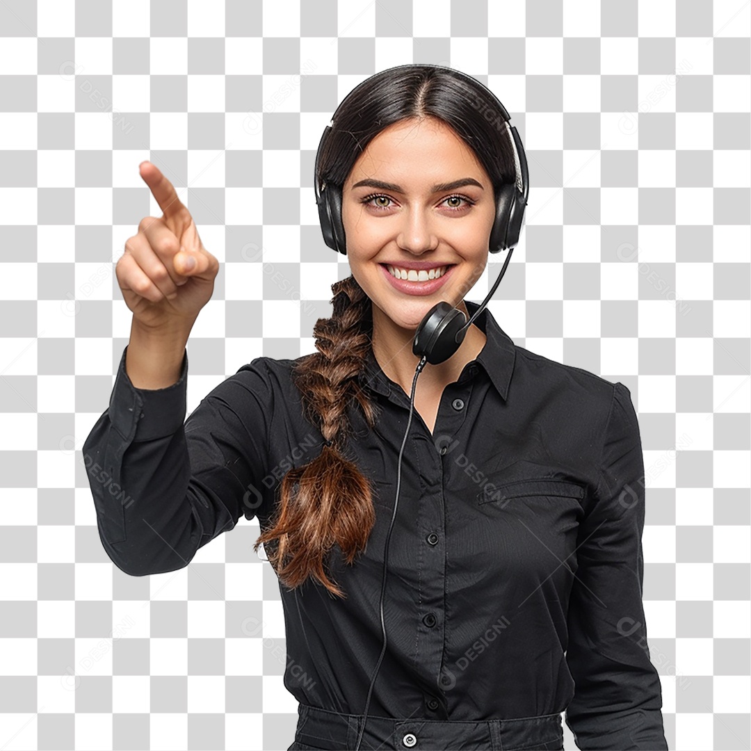 Atendente Telemarketing PNG Transparente