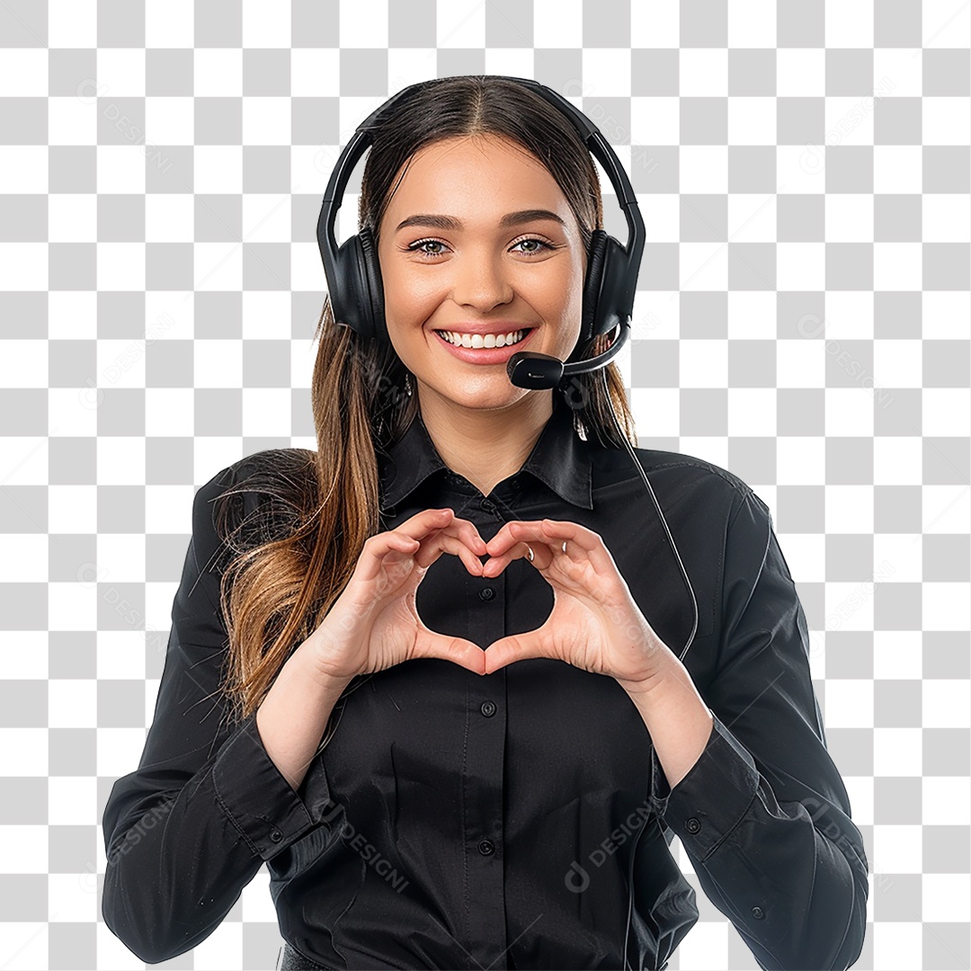 Atendente Telemarketing PNG Transparente