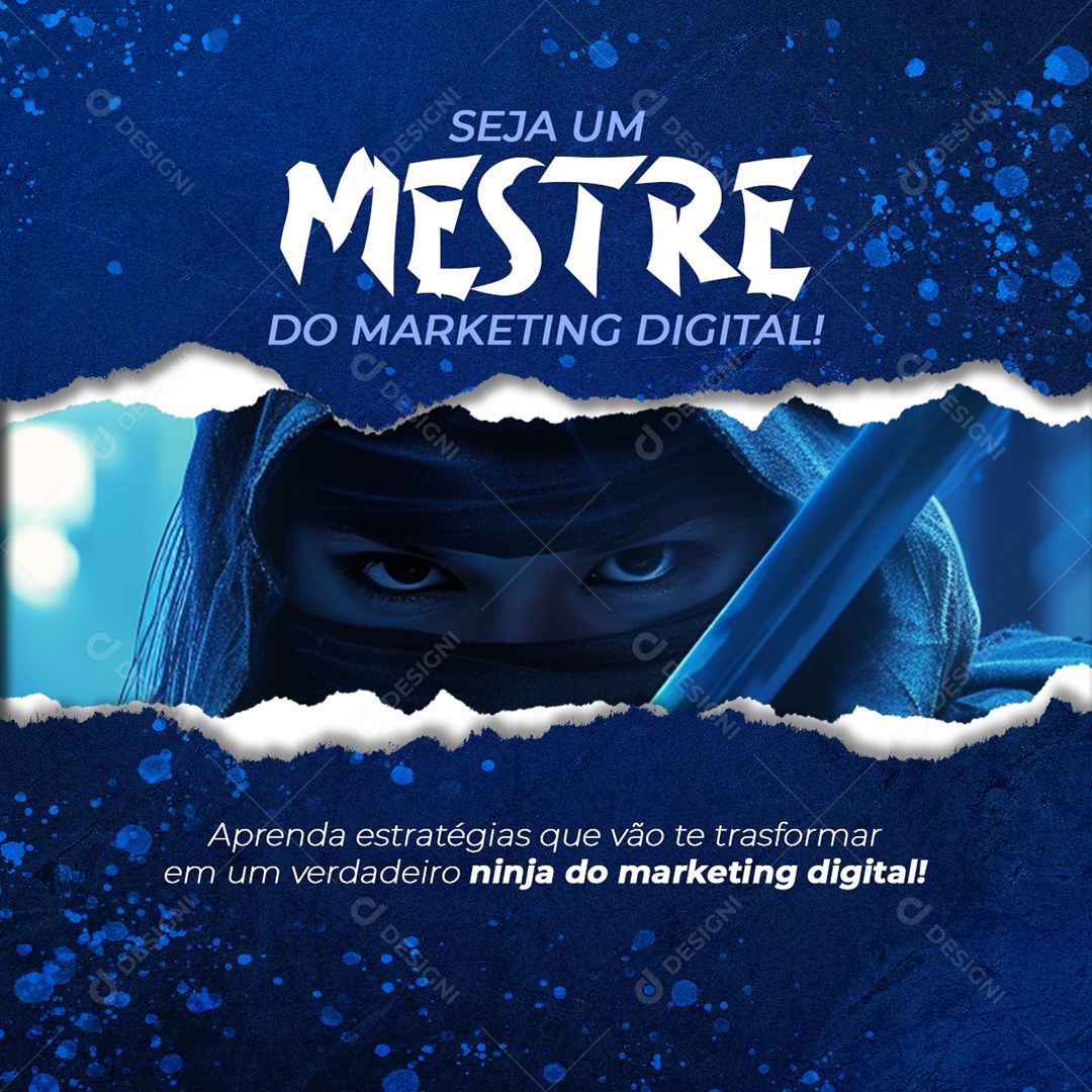 Seja um Mestre do Marketing Digital Social Media PSD Editável