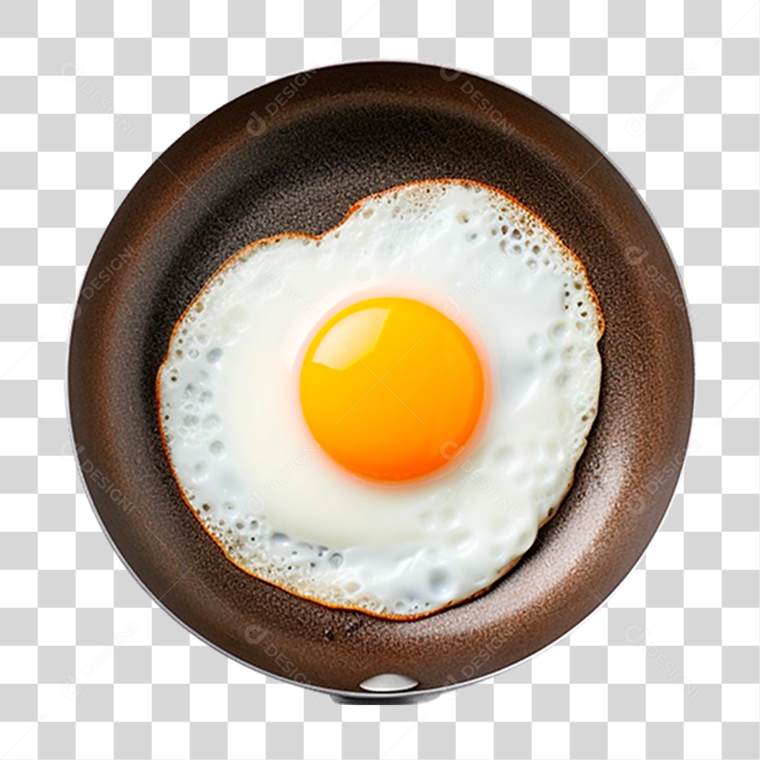 Ovo Frito em Frigideira PNG Transparente