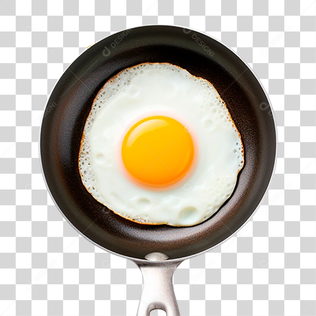 Ovo Frito em Frigideira PNG Transparente