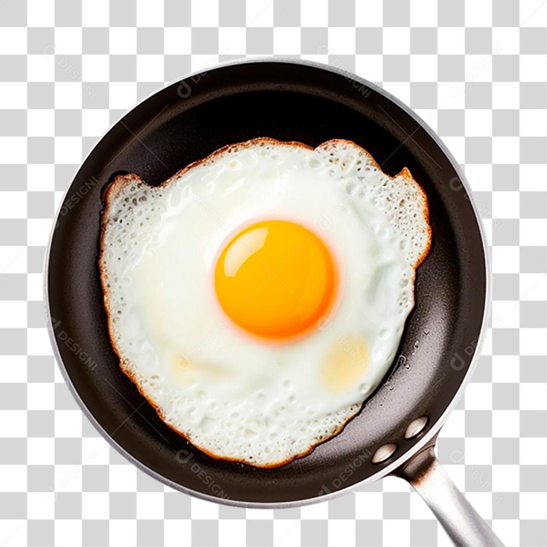 Ovo Frito em Frigideira PNG Transparente