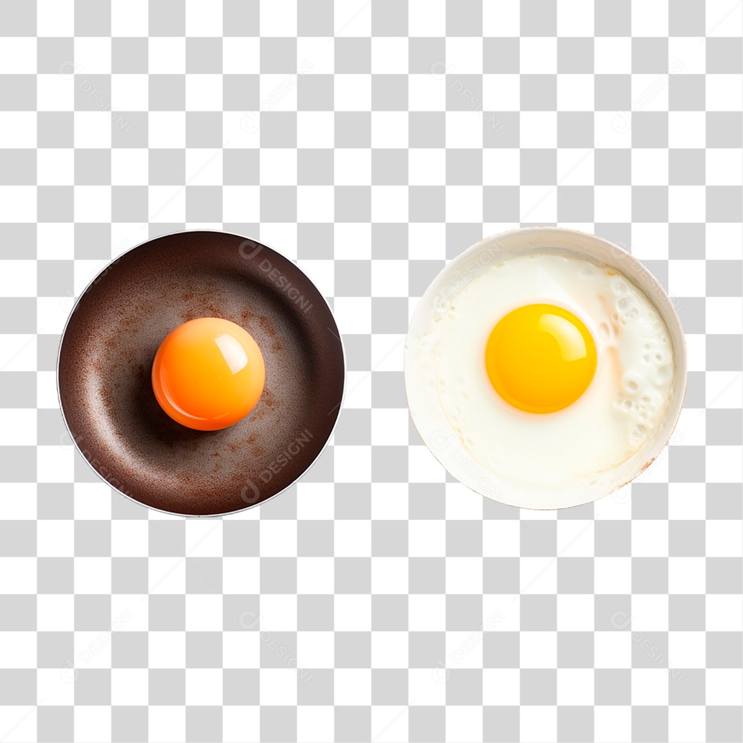 Ovo Frito em Frigideira PNG Transparente