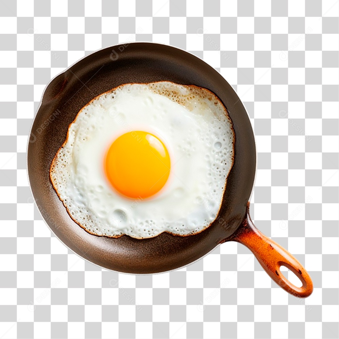 Ovo Frito em Frigideira PNG Transparente