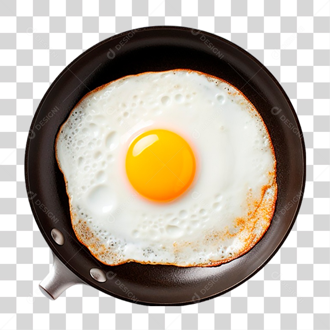 Ovo Frito em Frigideira PNG Transparente