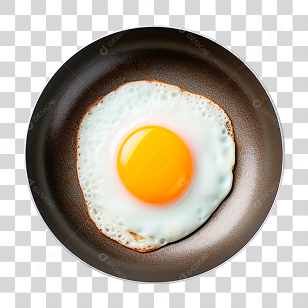 Ovo Frito em Frigideira PNG Transparente