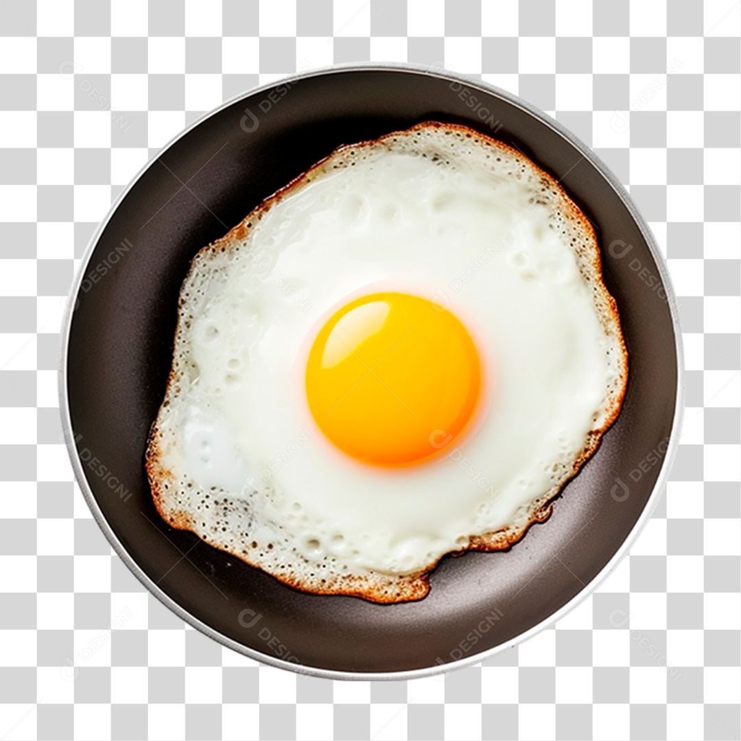 Ovo Frito em Frigideira PNG Transparente
