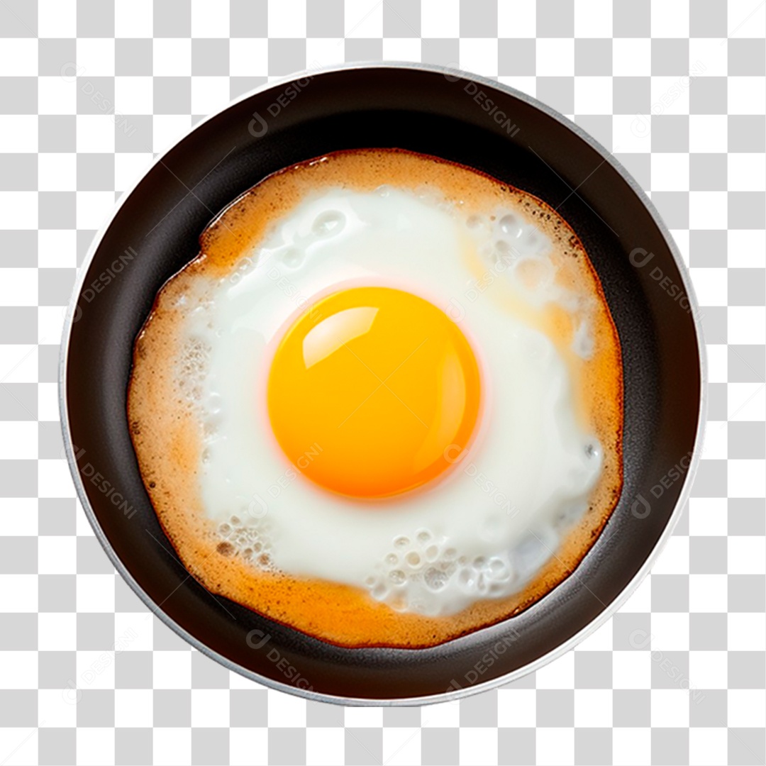 Ovo Frito em Frigideira PNG Transparente