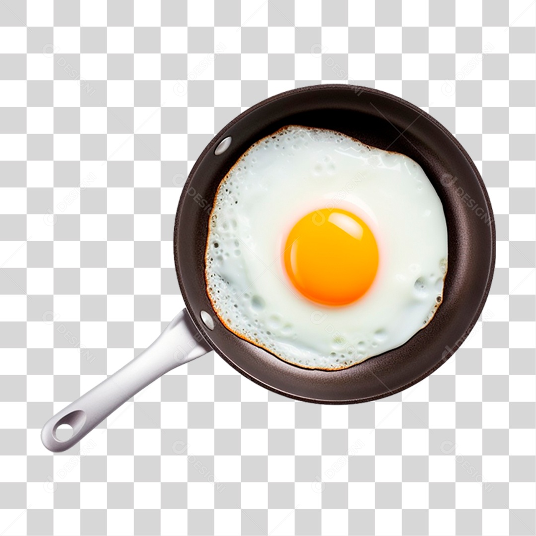 Ovo Frito em Frigideira PNG Transparente