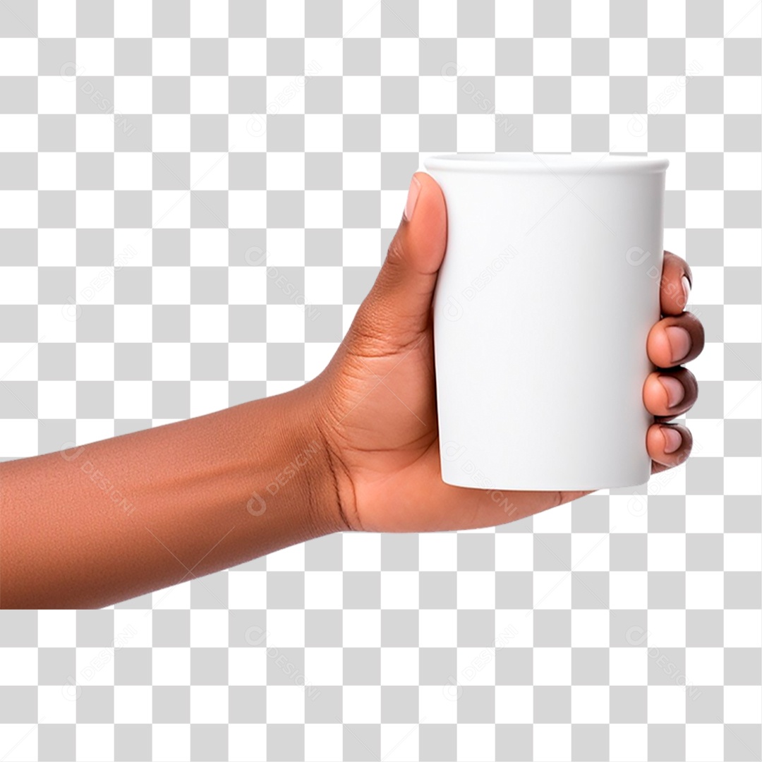 Mão Segurando Copo de Café PNG Transparente