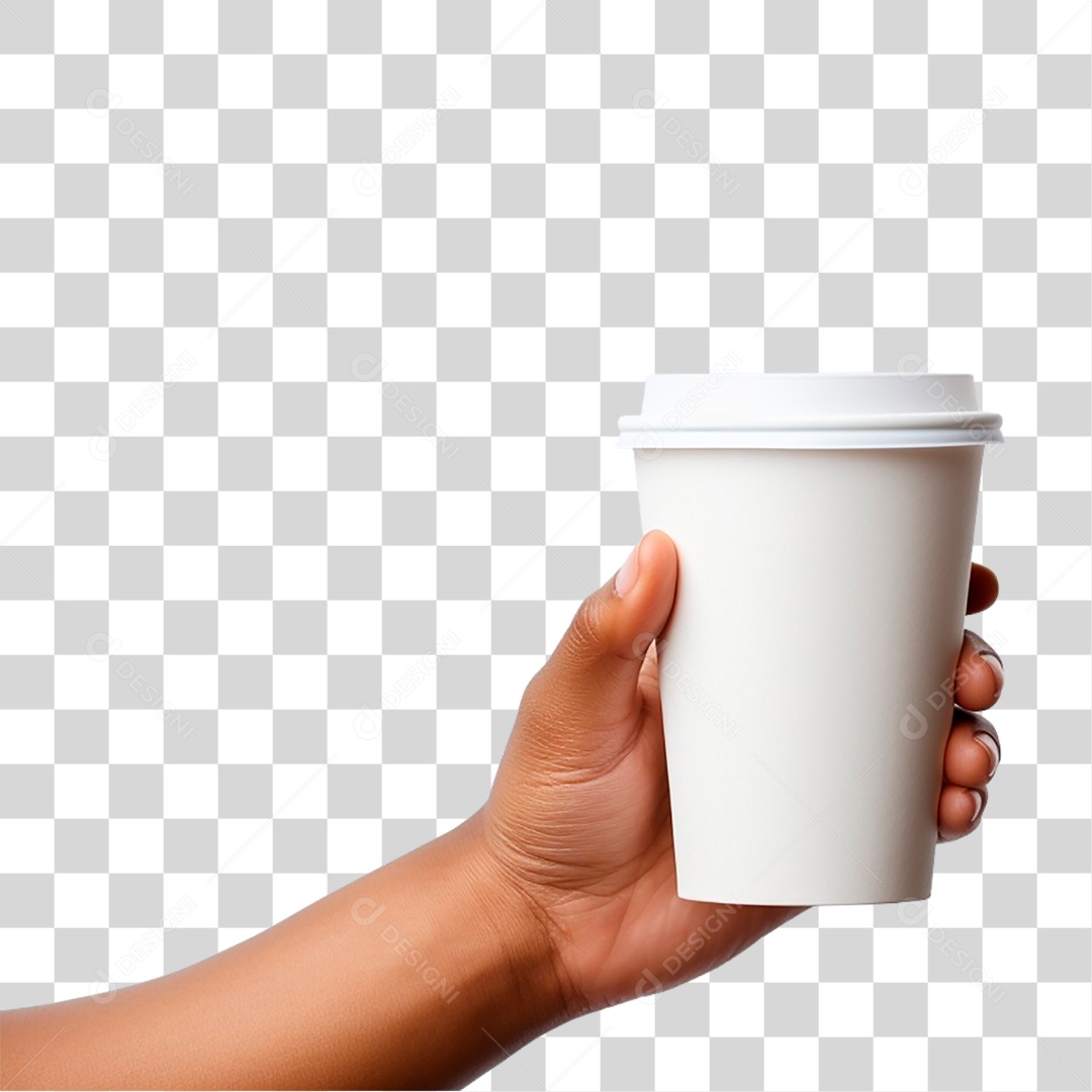 Mão Segurando Copo de Café PNG Transparente