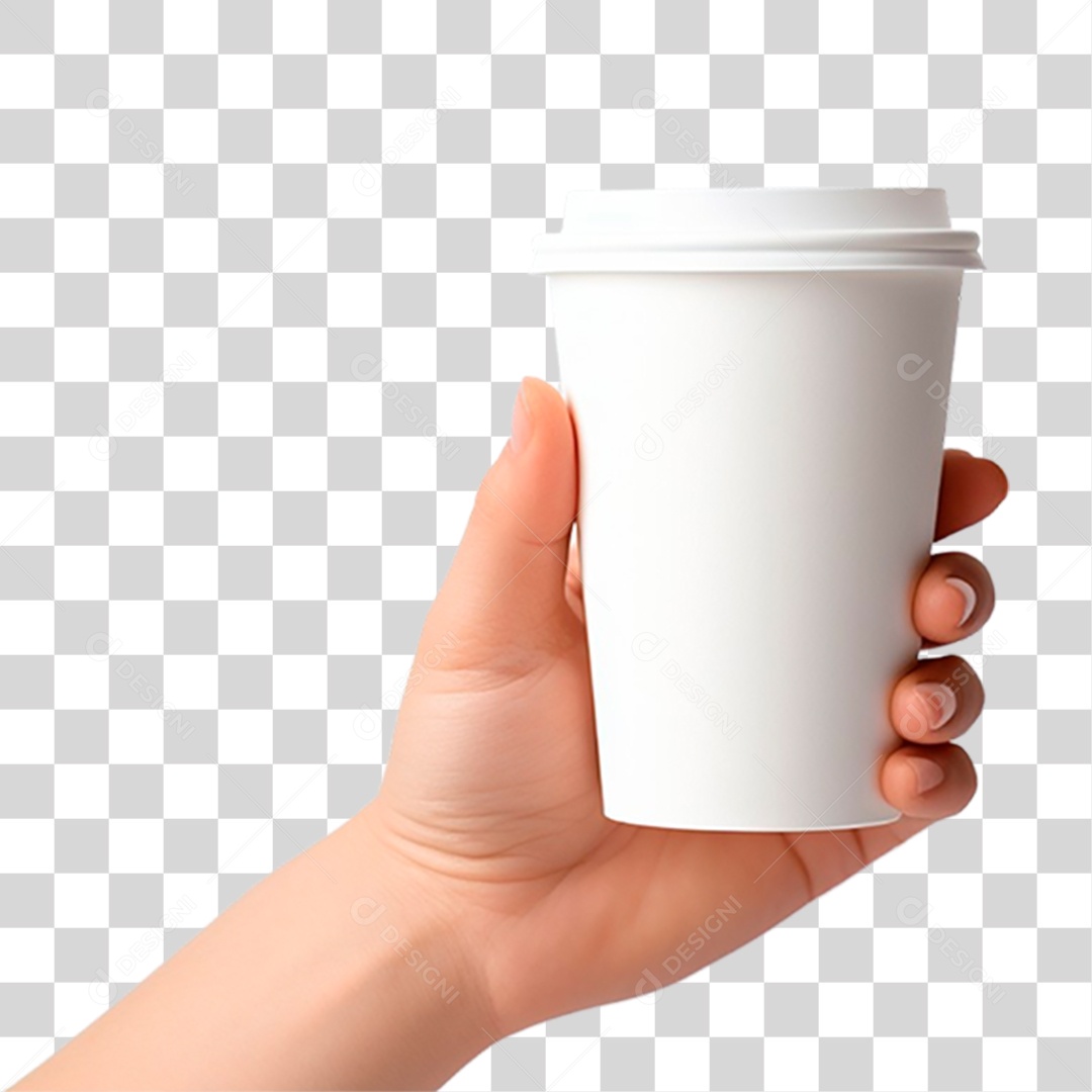 Mão Segurando Copo de Café PNG Transparente