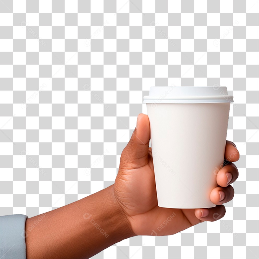 Mão Segurando Copo de Café PNG Transparente