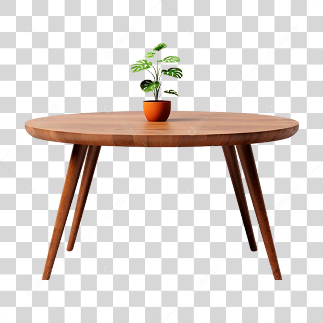Mesa de Madeira PNG Transparente
