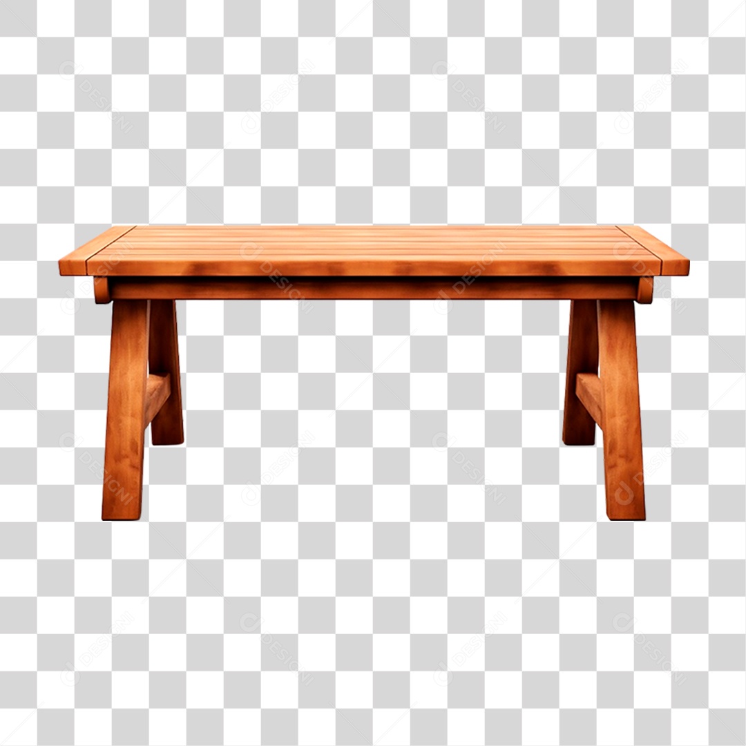 Mesa de Madeira PNG Transparente