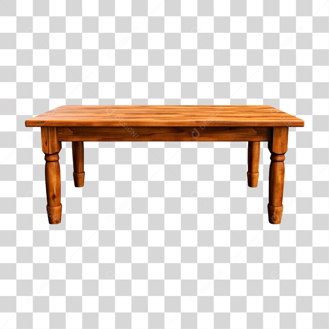 Mesa de Madeira PNG Transparente