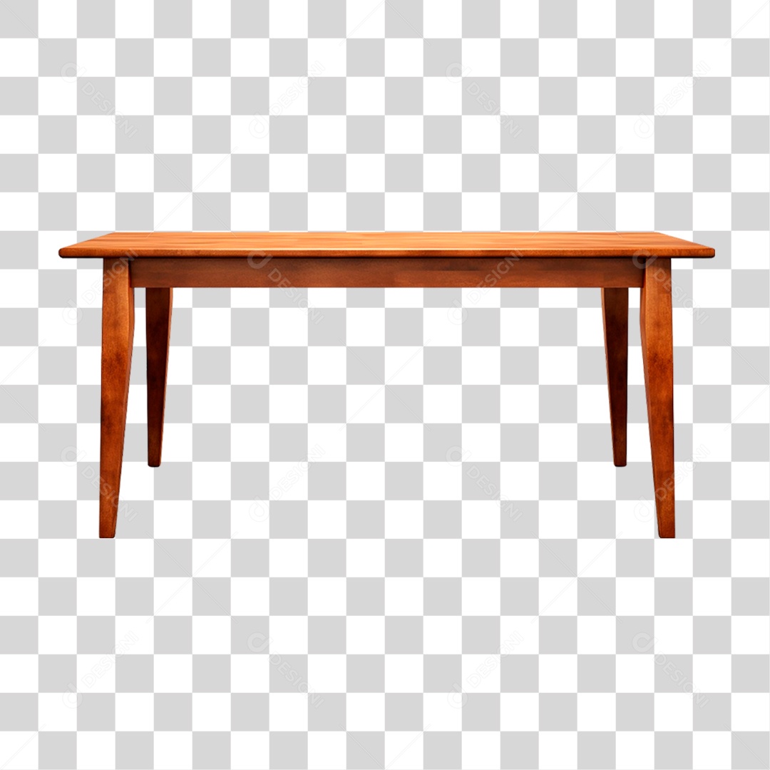 Mesa de Madeira PNG Transparente