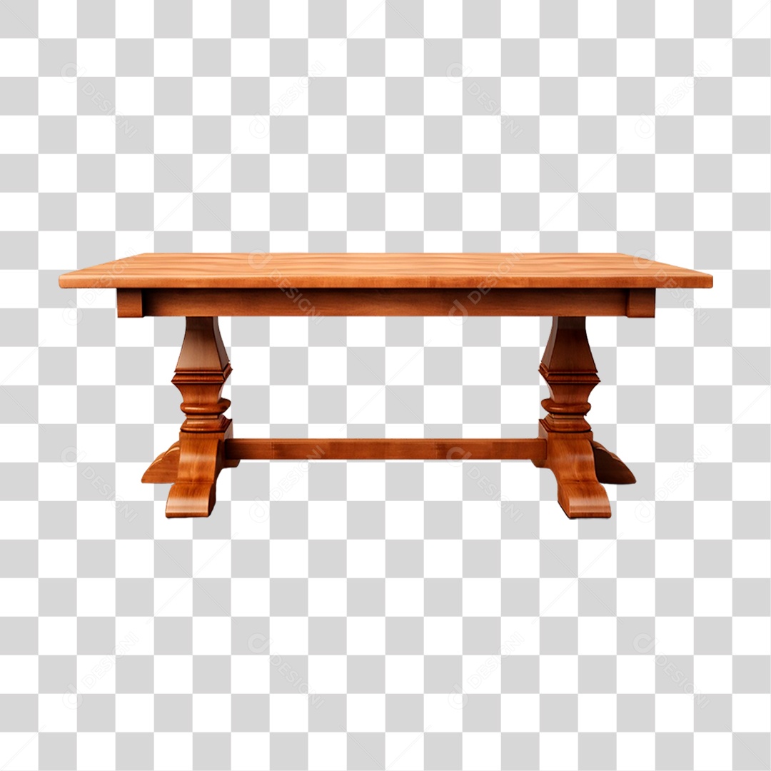 Mesa de Madeira PNG Transparente