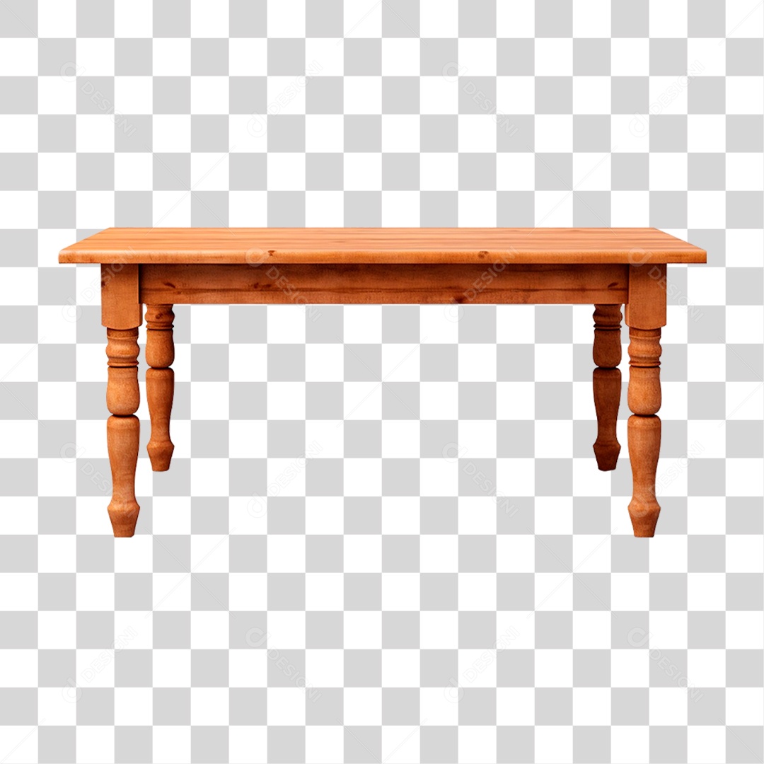 Mesa de Madeira PNG Transparente