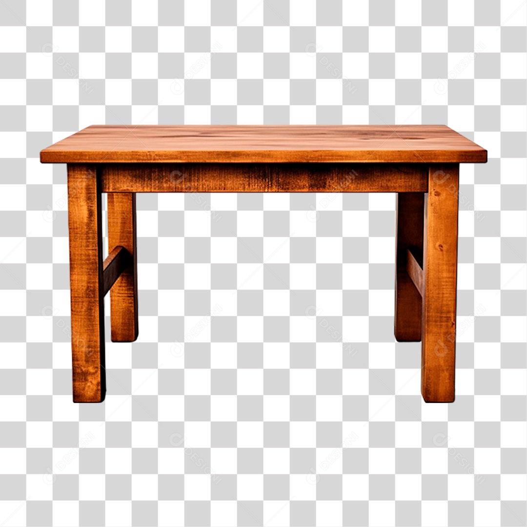 Mesa de Madeira PNG Transparente