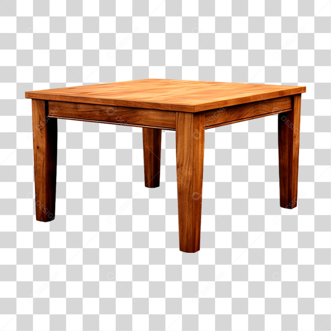 Mesa de Madeira PNG Transparente