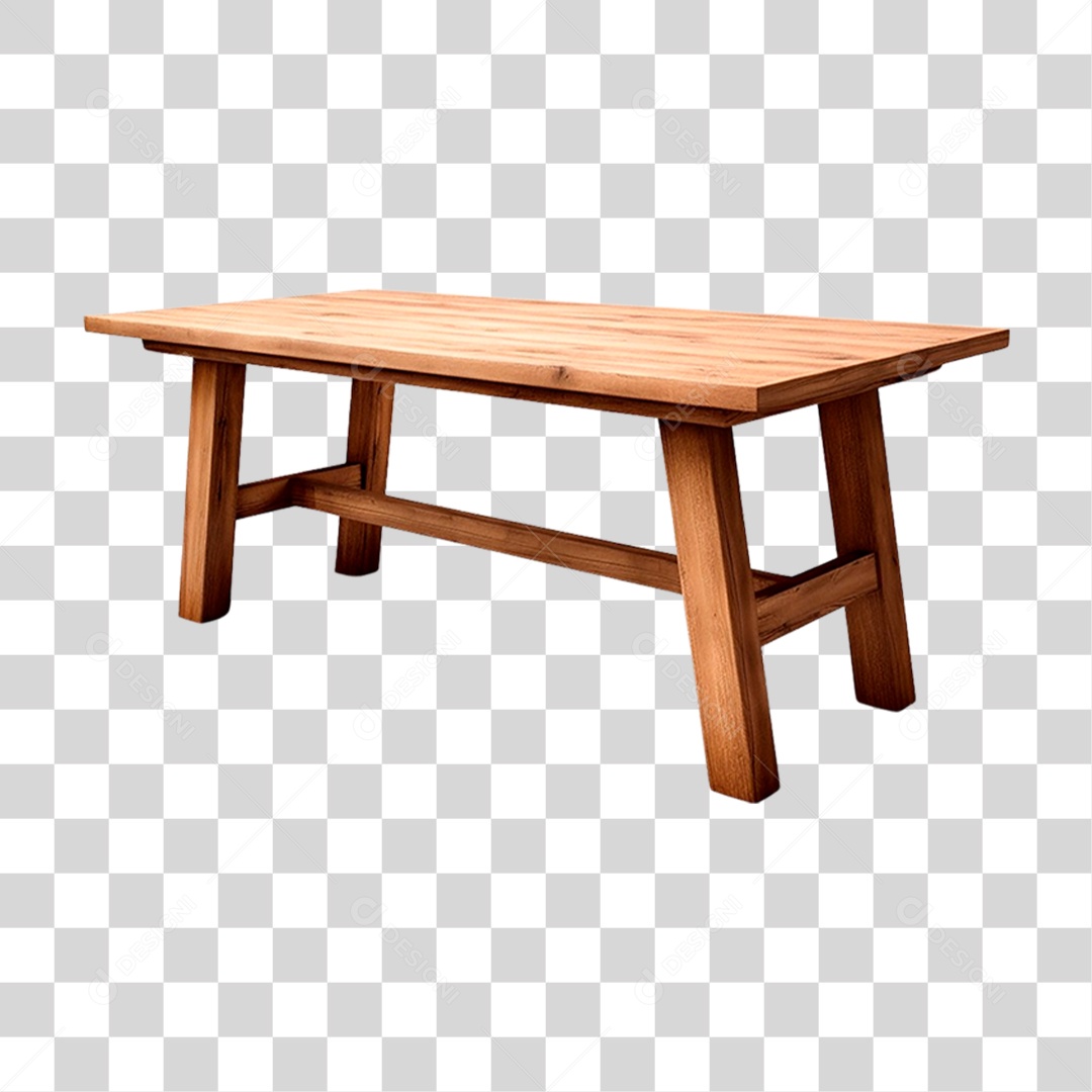 Mesa de Madeira PNG Transparente