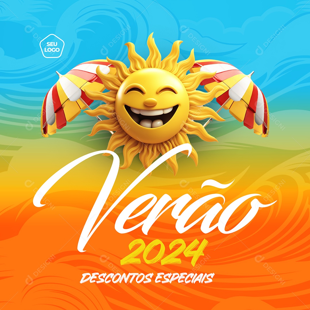 Verão 2024 Descontos Especiais Social Media PSD Editável