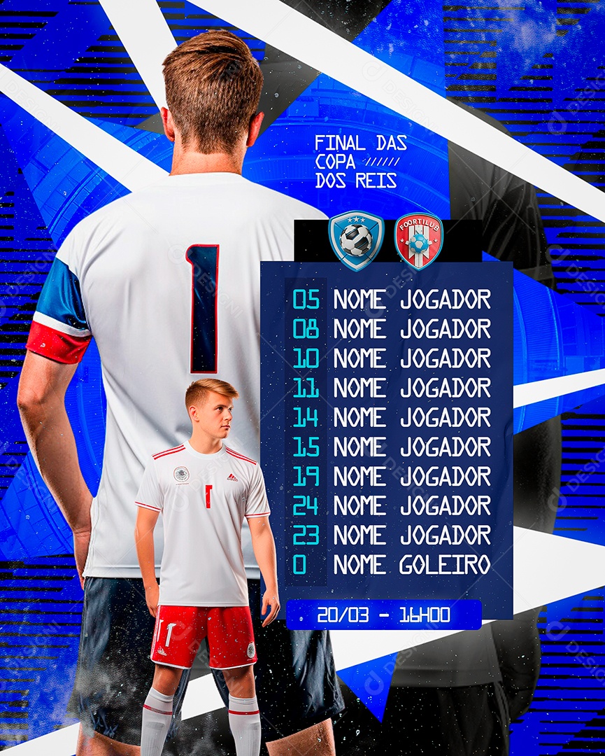 Campeonato Final das Copa dos Reis Social Media PSD Editável