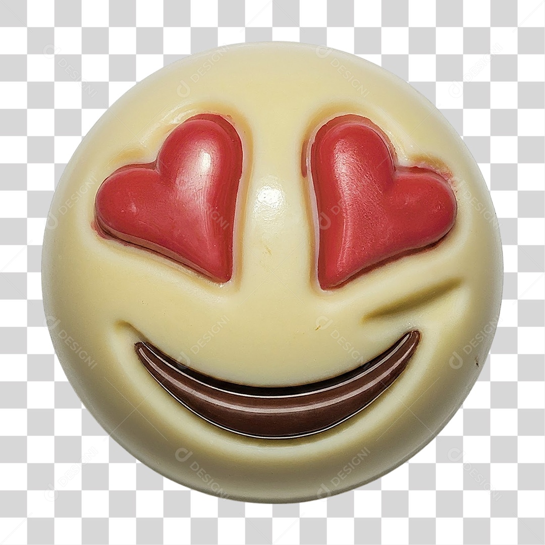 Bombom Branco Emoji PNG Transparente