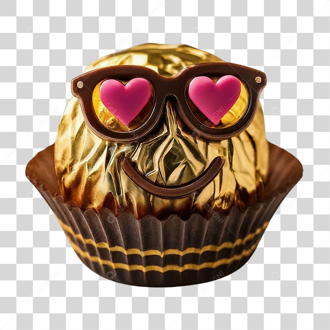 Bombom com Embalagem Emoji PNG Transparente