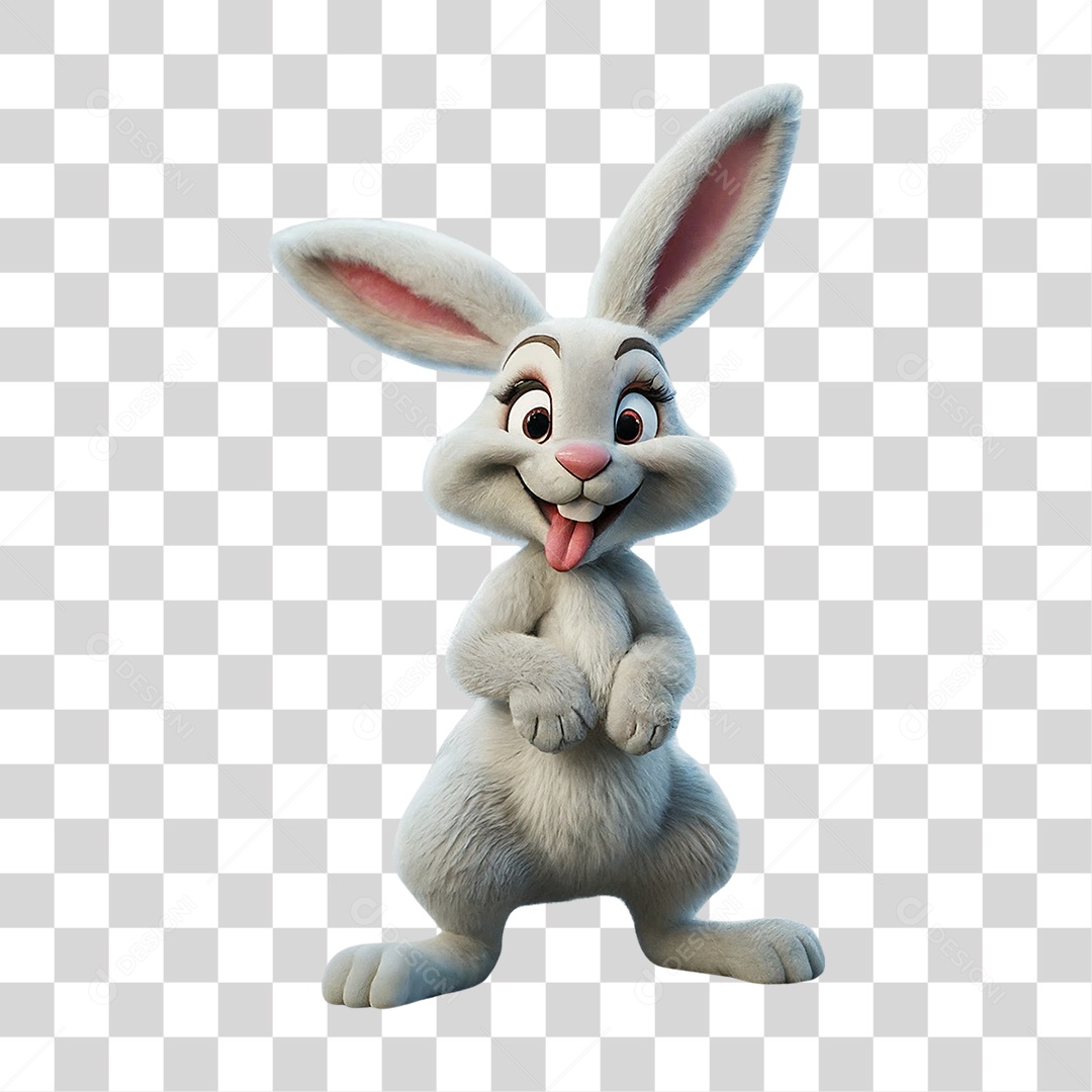 Coelho Branco PNG Transparente