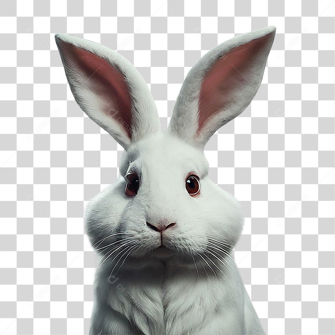 Coelho Branco PNG Transparente