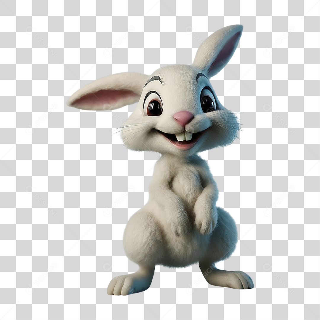 Coelho Branco PNG Transparente