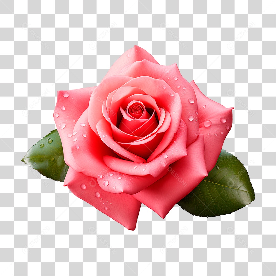 Rosa Damascena PNG Transparente