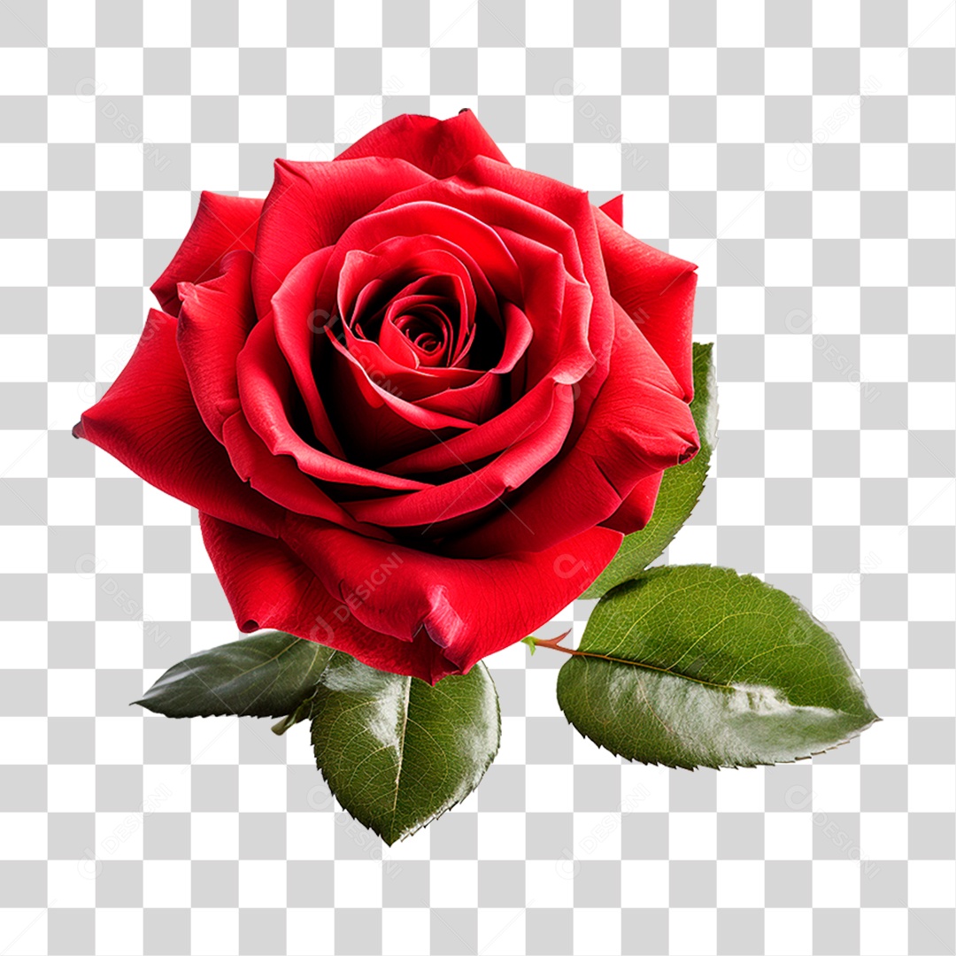 Rosa Vermelha PNG Transparente