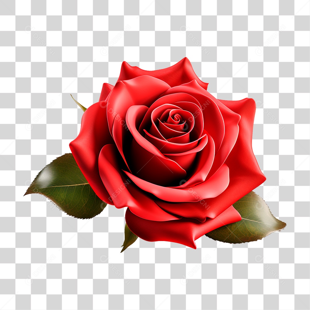 Rosa Vermelha PNG Transparente