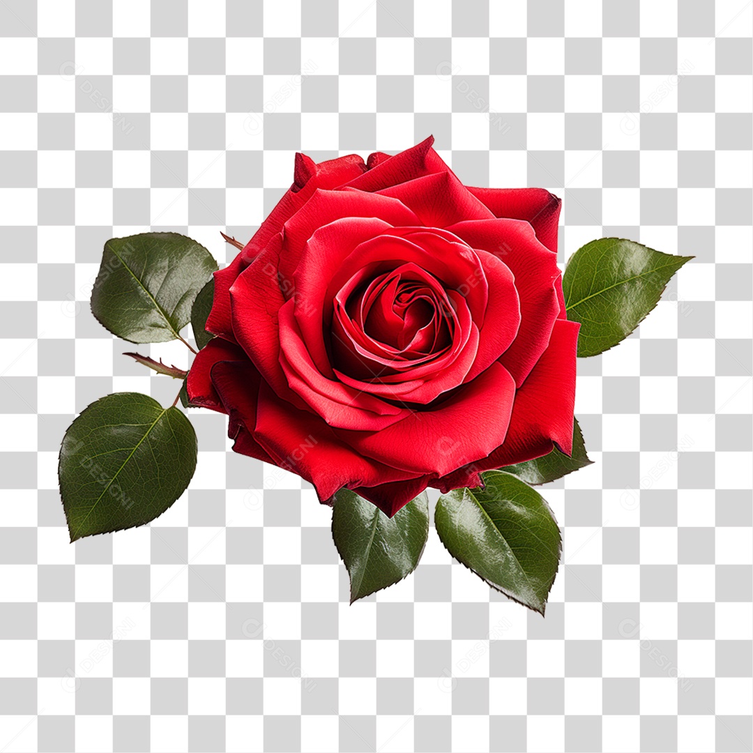 Rosa Vermelha PNG Transparente