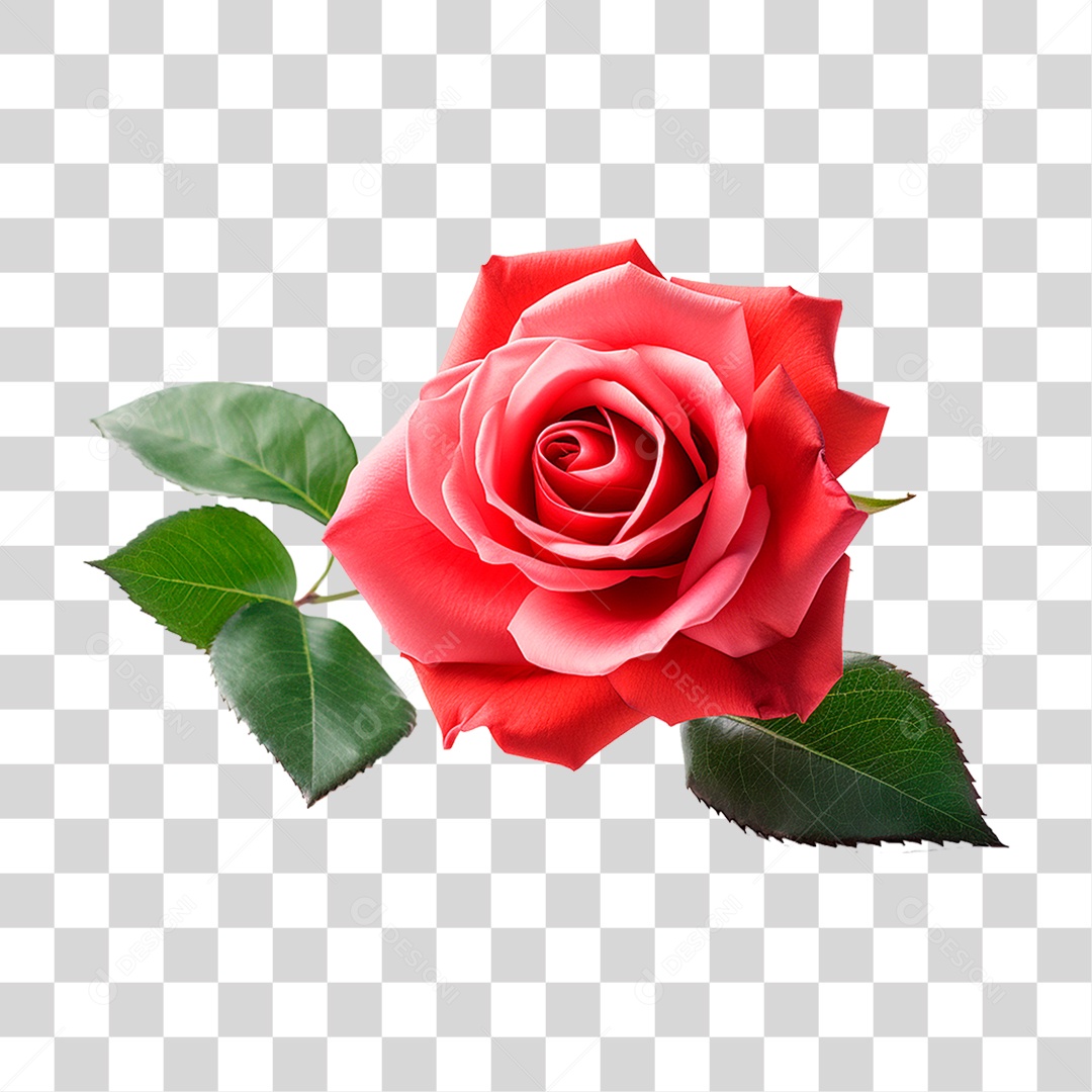 Rosa Vermelha PNG Transparente