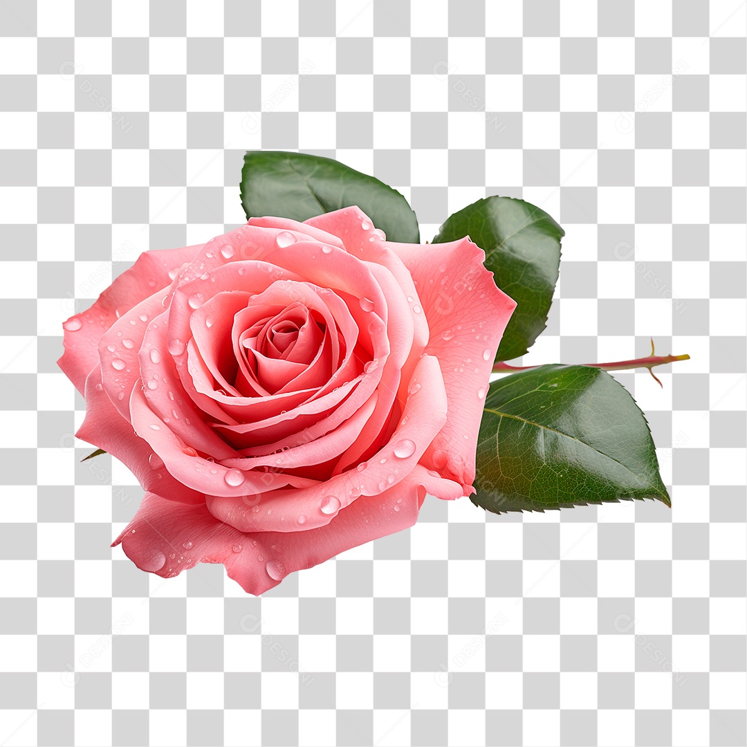 Rosa Damascena PNG Transparente