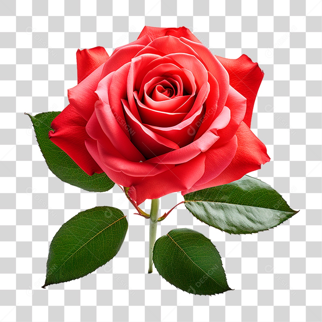 Rosa Vermelha PNG Transparente