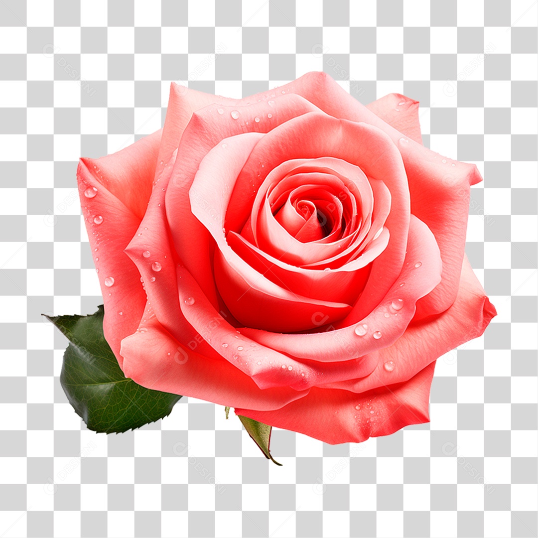 Rosa Damascena PNG Transparente