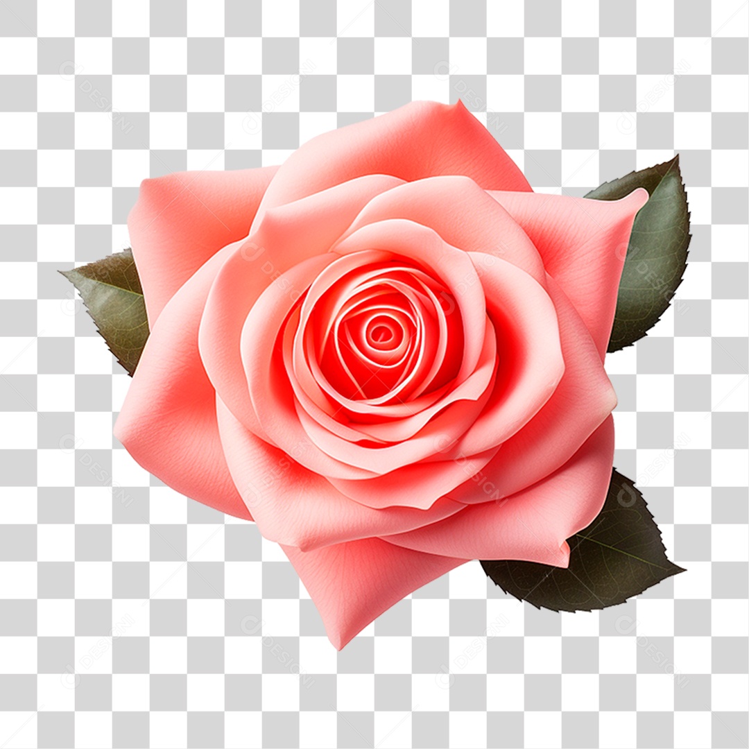 Rosa Damascena PNG Transparente