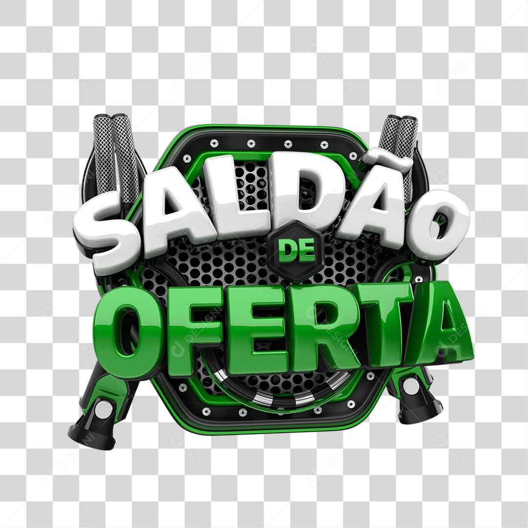 Selo 3D Saldão de Ofertas PNG Transparente