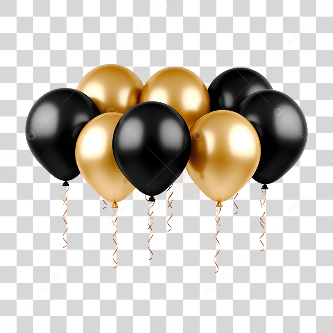 Balões de Ar Coloridos PNG Transparente