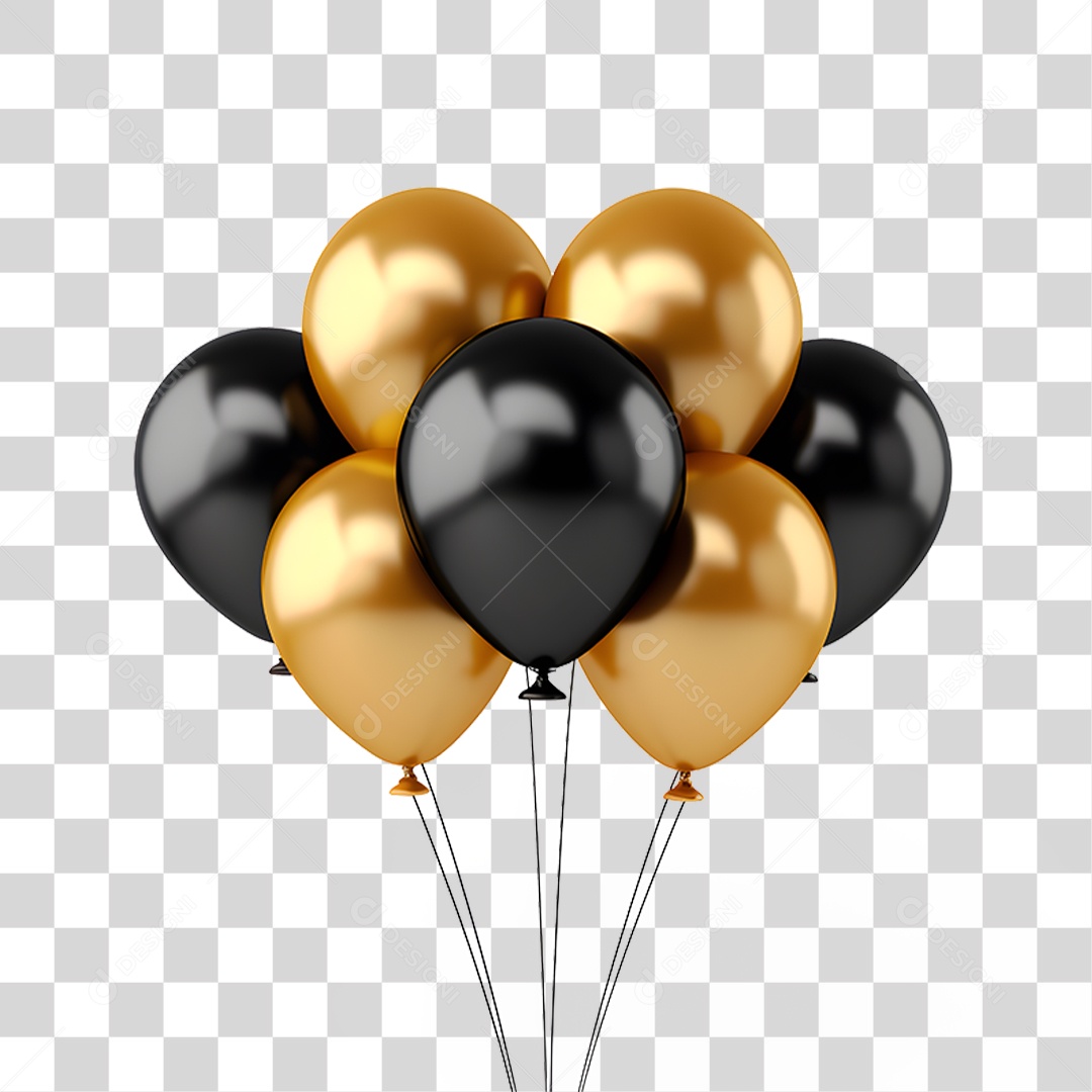 Balões de Ar Coloridos PNG Transparente