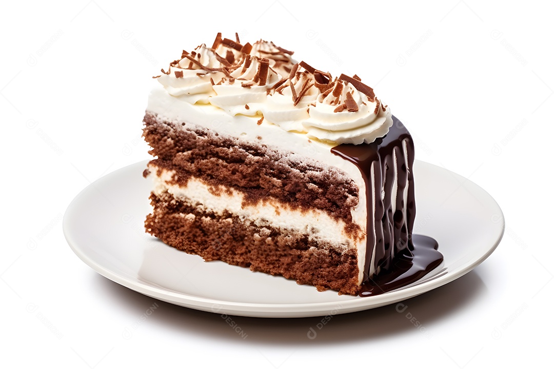 Bolo de chocolate com chantilly