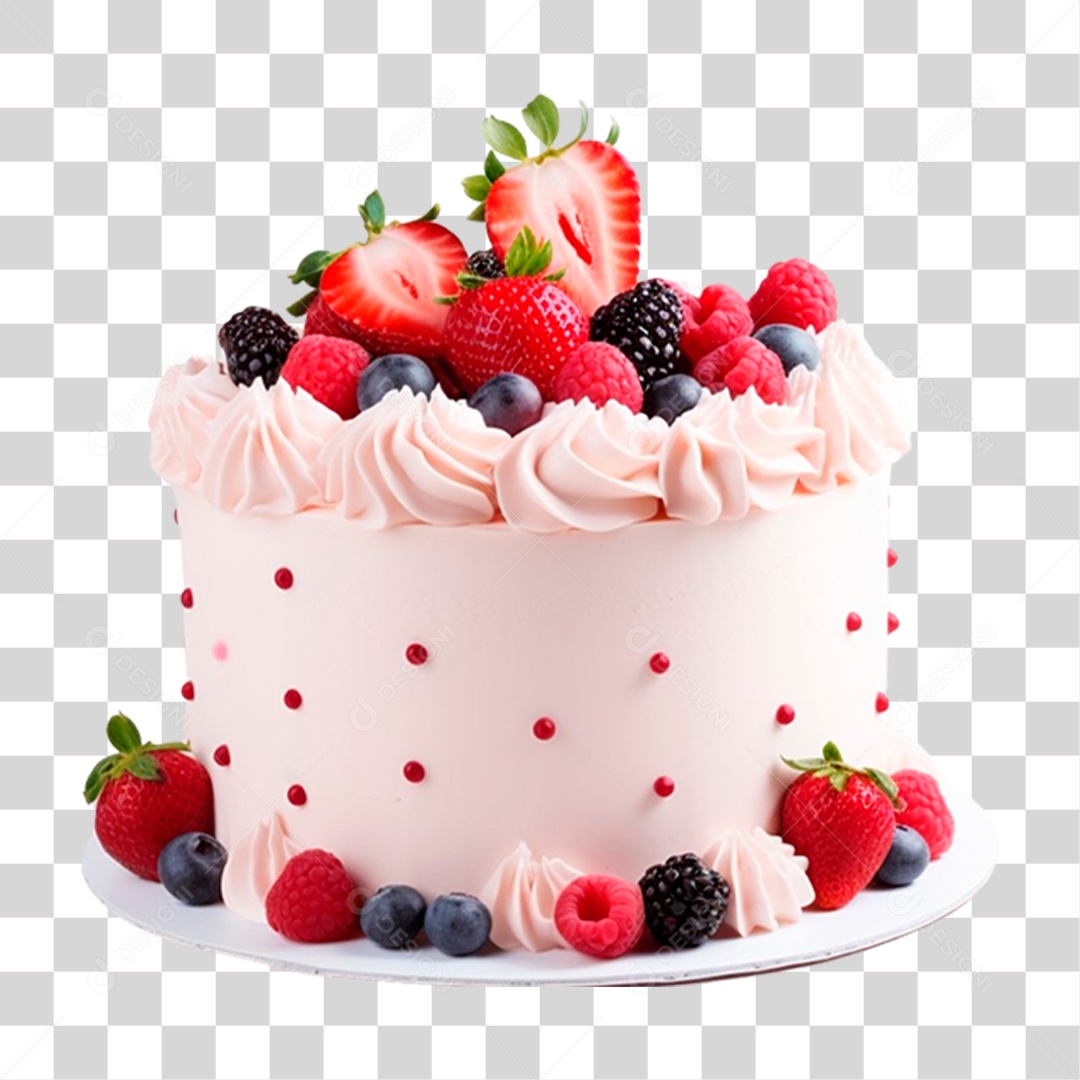 Bolo de Aniversário PNG Transparente